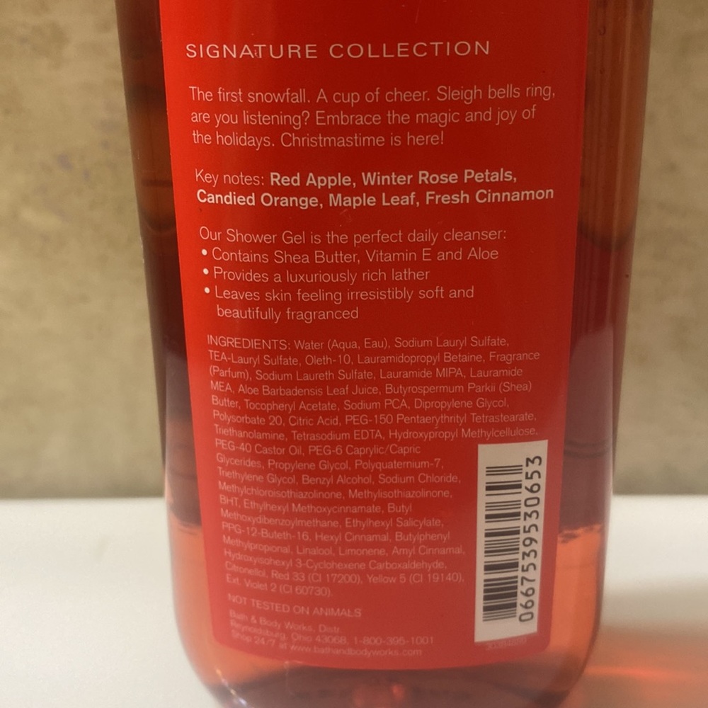 New Bath & Body Works Winter Candy Apple Shower Gel 10fl oz - Picture 3 of 4